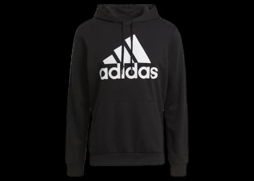 adidas Essentials Big Logo Pullover Hoodie Black/White