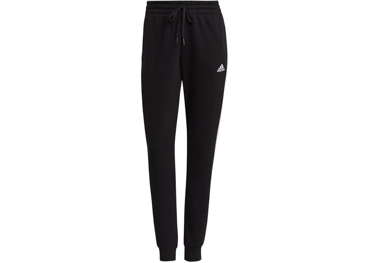 adidas Women's Essentials Fleece 3-Stripes Pant Black/White