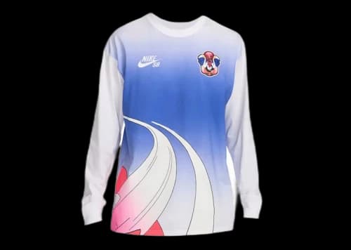 Nike SB Team USA Olympics L/S Federation Skate Tee White/White