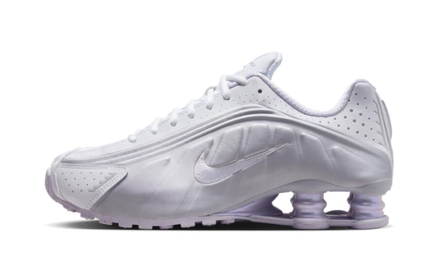 Nike Shox R4 White Metallic Platinum Barely Grape (Women's)