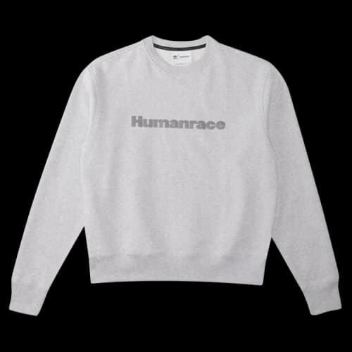 adidas x Pharrell Humanrace Logo Sweatshirt 'Light Grey'