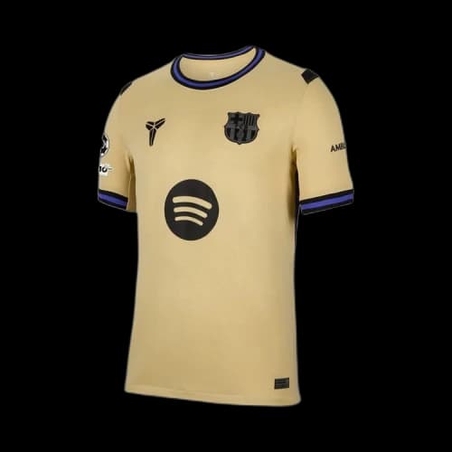 FC Barcelona x Kobe Bryant UCL Stadium Replica Away 2025/26 Jersey Yellow