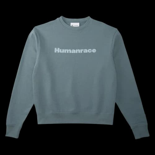 adidas x Pharrell Humanrace Logo Sweatshirt 'Grey Blue'