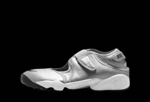 Nike Air Rift Leather Metallic Silver Sail (Women's)