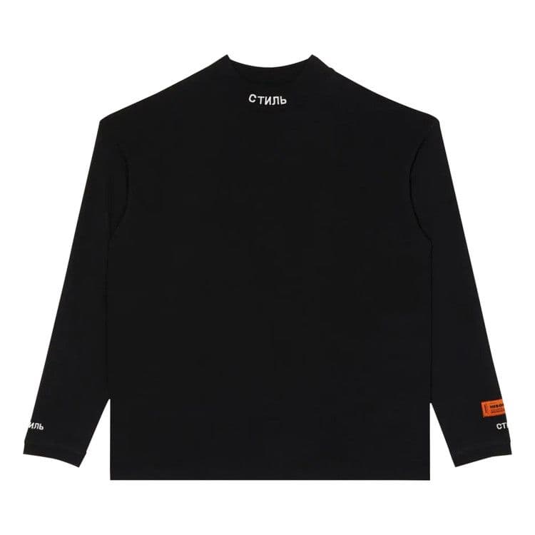 Heron Preston CTNMB Motif Mockneck T-shirt Black
