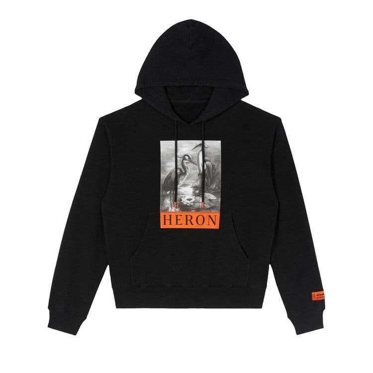 Heron Preston Herons Sketch Hoodie Black/White/Orange