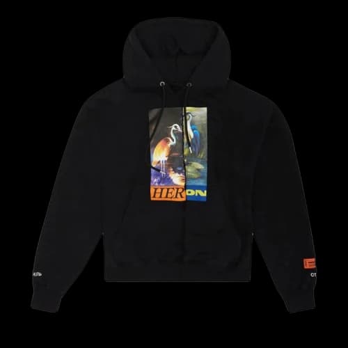 Heron Preston Split Herons Hoodie Black