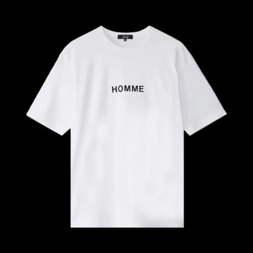 Comme des Garçons Homme Tight Tension Cotton Jersey Printed T-Shirt 'White'