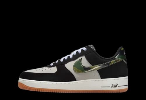 Nike Air Force 1 Low '07 LV8 Black Patent Camo Swoosh