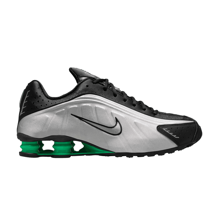 Nike Shox R4 Metallic Silver Green Shock