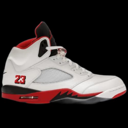 Jordan 5 Retro Fire Red Black Tongue (2025)
