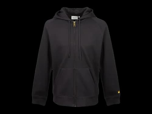 Carhartt WIP Chase Fleece Zip Up Hoodie Black