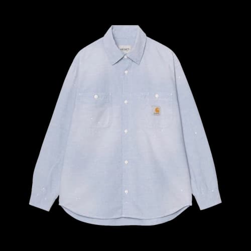 Carhartt WIP Long-Sleeve Painter Shirt 'Blue (Worn Used, Splatter)'