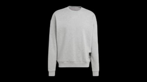 adidas Lounge Fleece Sweatshirt Medium Grey Heather
