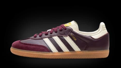 adidas Samba OG Maroon Gold Metallic (Women's)