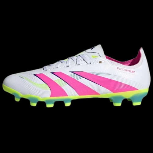 adidas Predator League MG Cloud White Lucid Pink Lucid Lemon