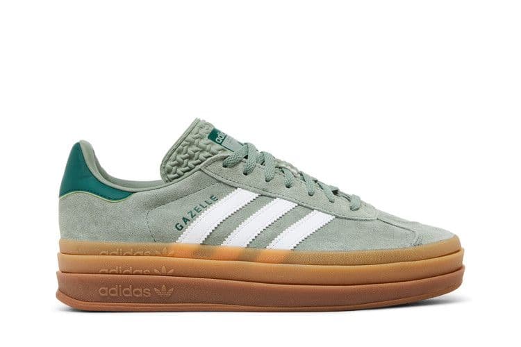 adidas Gazelle Bold Silver Green Gum (Womens)