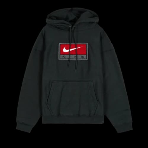 Nike Solo Swoosh Fleece Pullover Hoodie 'Black Spruce/White'