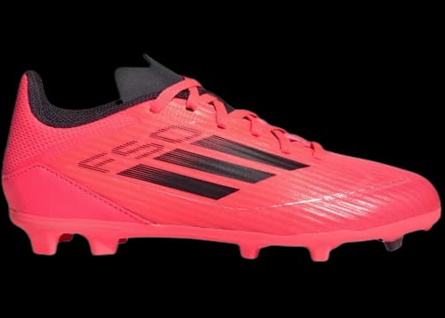 adidas F50 League Firm/Multi-Ground Cleats Turbo Aurora Black Platinum Metallic (GS)