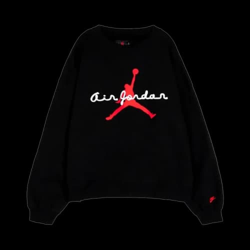 Air Jordan Brooklyn Fleece Crewneck Sweatshirt 'Black/Infrared 23'