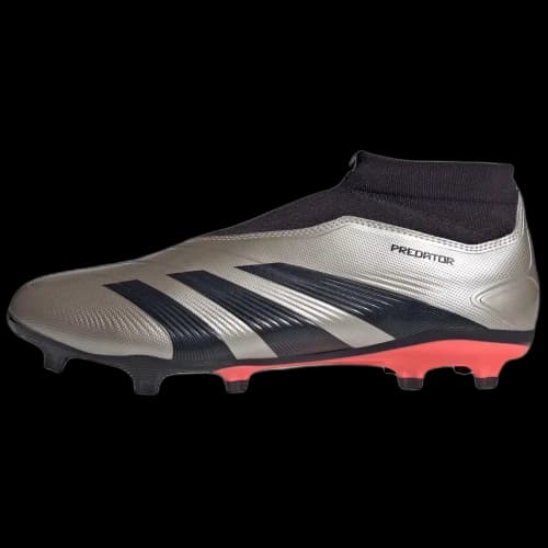 adidas Predator League Laceless FG Platinum Metallic Aurora Black Turbo