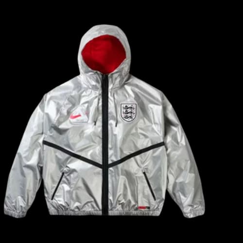 Palace x Nike England Dri-Fit Academy Anthem Jacket 'Pewter Grey/Bright Crimson/Black'