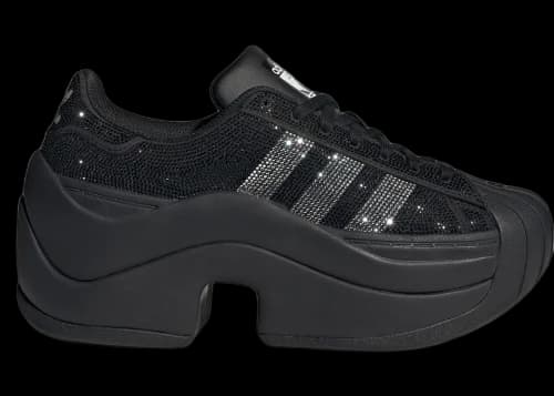 adidas Superstar Bold Rhinestone Black Silver (Women's)