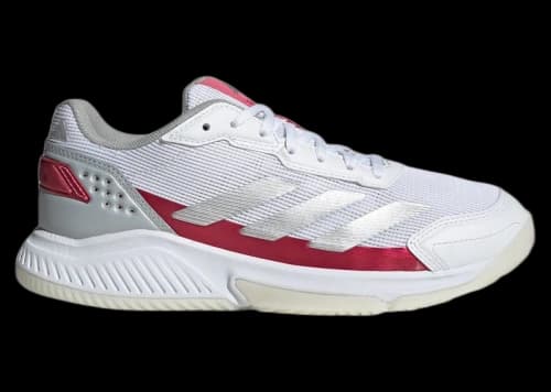 adidas Courtquick Padel Cloud White Silver Metallic Lucid Pink (Women's)