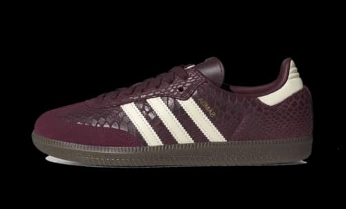 adidas Samba OG Snakeskin Maroon Cream White (Women's)