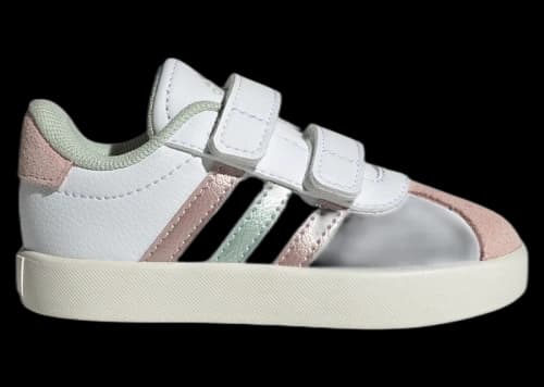 adidas VL Court 3.0 Cloud White Linen Green Met. Sandy Pink Met. (TD)