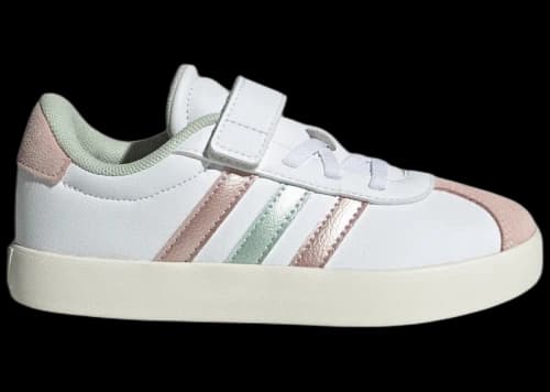 adidas VL Court 3.0 Cloud White Linen Green Met. Sandy Pink Met. (PS)