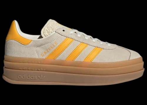 adidas Gazelle Bold Wonder White Crew Yellow (GS)