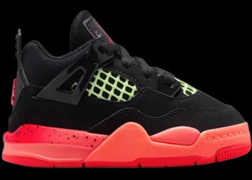 Jordan 4 Retro Black Infrared Barely Volt (TD)