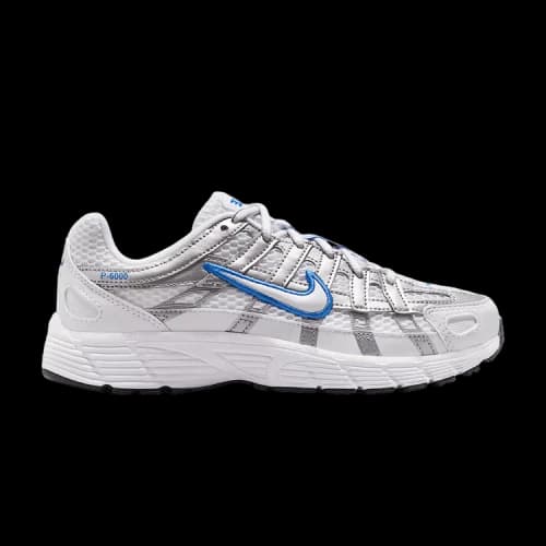 Nike P-6000 White Blue Crystal Metallic Silver (GS)