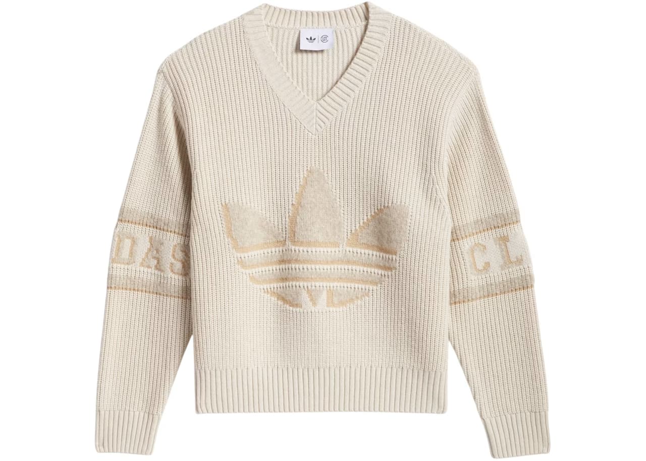 adidas x CLOT Edison Chen Superstar Crochet Sweater Warm Sandstone