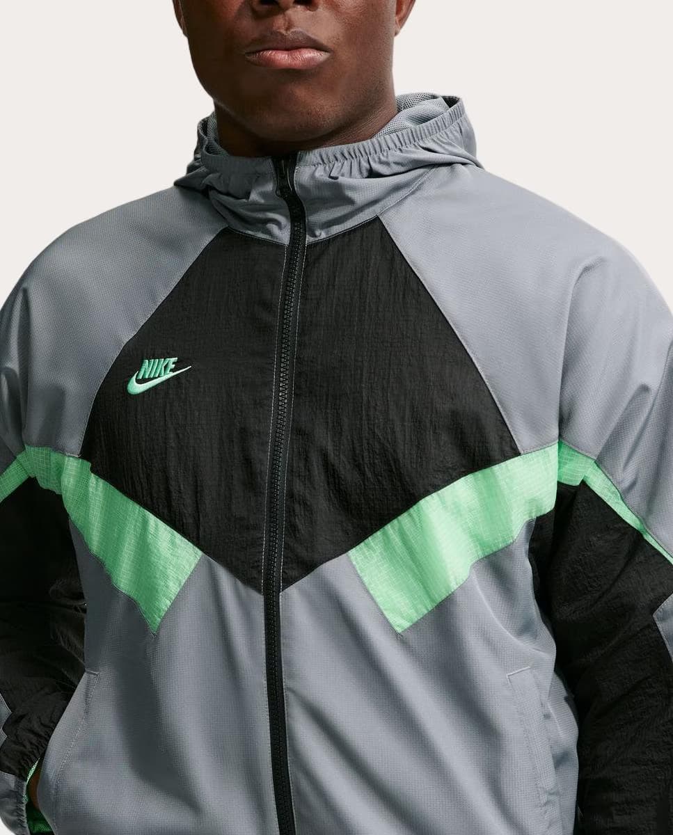 Nike Premier Repel Hooded Woven Track Jacket 'Illusion Green Cool Grey Black'