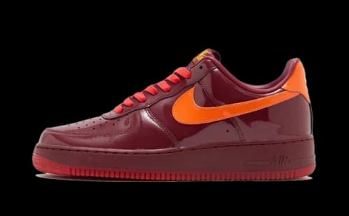 Nike Air Force 1 Low Patent Leather Dark Team Red Safety Orange