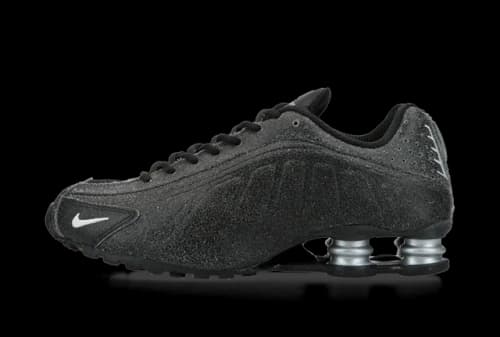 Nike Shox R4 Black Distressed Leather