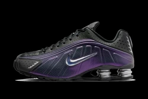 Nike Shox R4 Black Metallic Silver Purple Dynasty