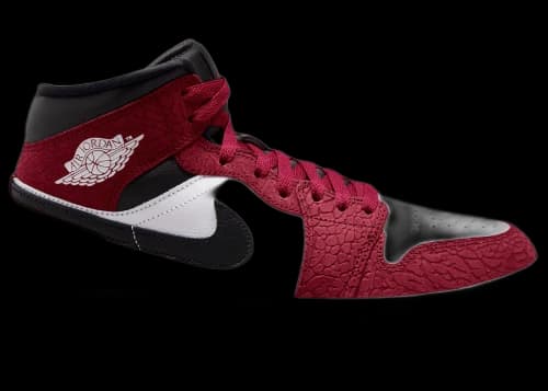 Jordan 1 Mid SE Team Red Black White