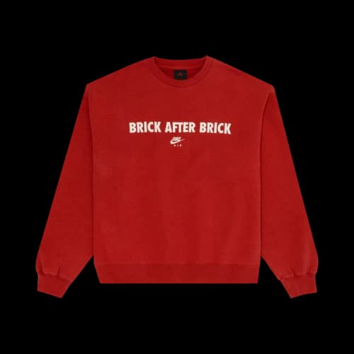 Jordan BIKE AIR x Nigel Sylvester Fleece Crewneck Sweatshirt Cinnabar Red