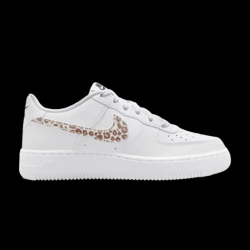 Nike Air Force 1 Low White Leopard Swoosh (GS)