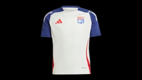 adidas Kids Olympique Lyonnais Tiro 24 Jersey White Tint/Midnight Indigo/Bright Red
