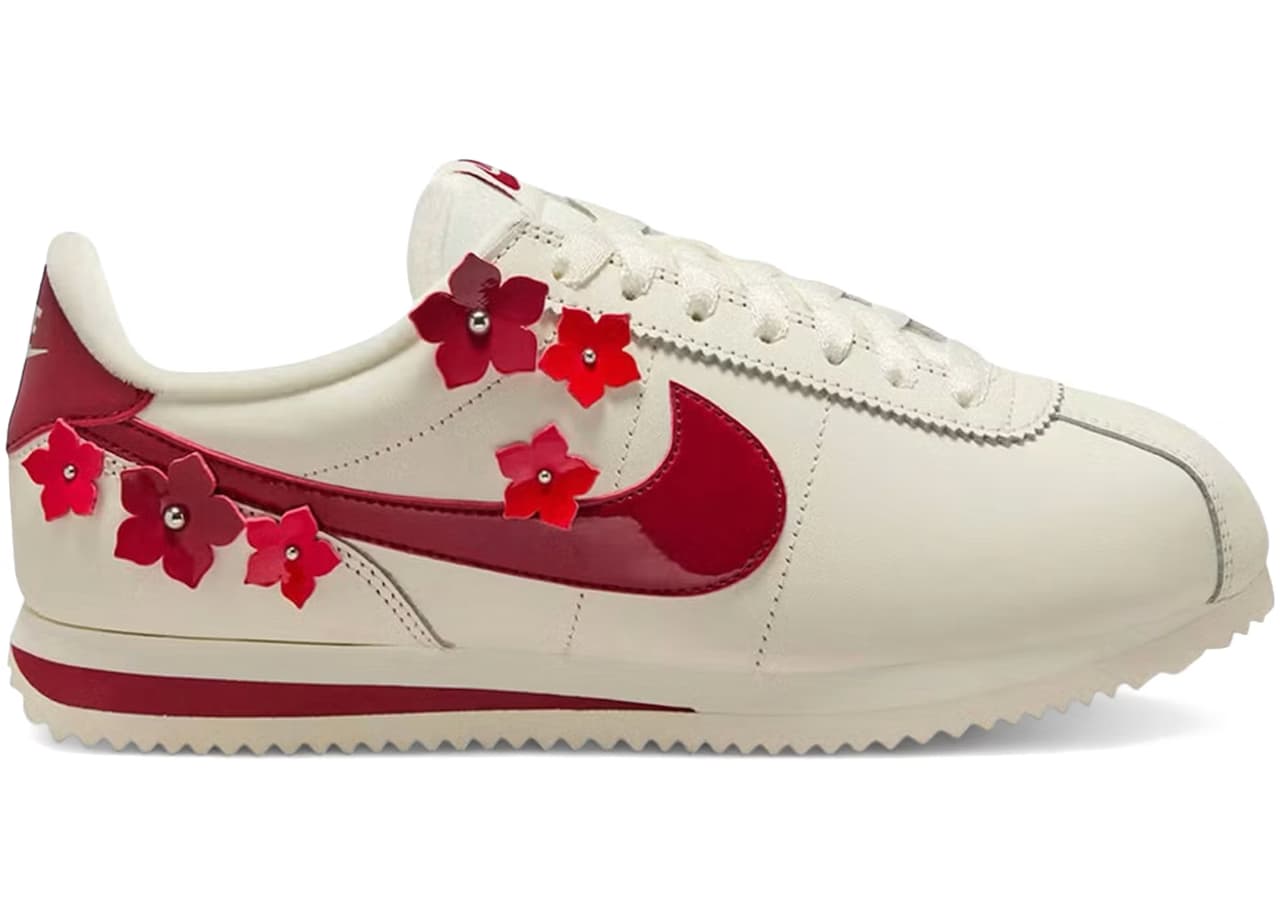 Nike Cortez Leather Florette Sail Tough Red (Women's)