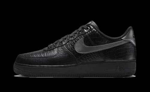 Nike Air Force 1 Low Black Metallic Dark Grey Croc