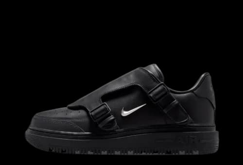 Nike Air Force 1 Low Luxe Black Metallic Silver