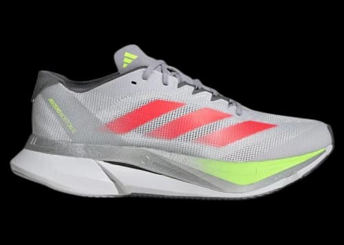 adidas Adizero Boston 12 Dash Grey Lucid Red Lucid Lemon (Women's)