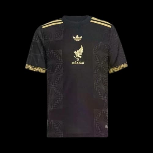 adidas Kids Mexico 25 Gold Jersey Black