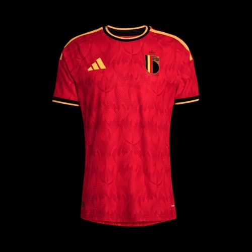 adidas Belgium 26 Home Authentic Jersey 'Red Bold Gold'