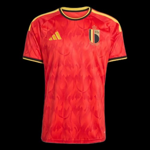 adidas Belgium 2026 Home Jersey Red Bold Gold